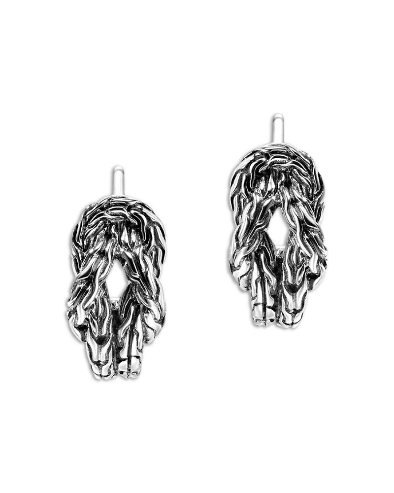 Sterling Silver Love Knot Hoop Earrings