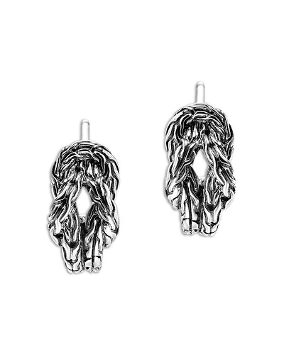 Sterling Silver Love Knot Hoop Earrings