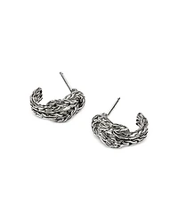 Sterling Silver Love Knot Hoop Earrings