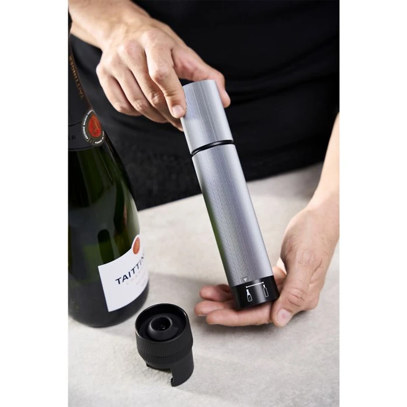 Preserve Line Duo, Dual Function Wine Pump, Carbon, 7"