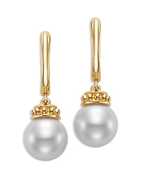 Bloomingdale's Fine Collection Cultured Freshwater Pearl Charm Hoop Earrings