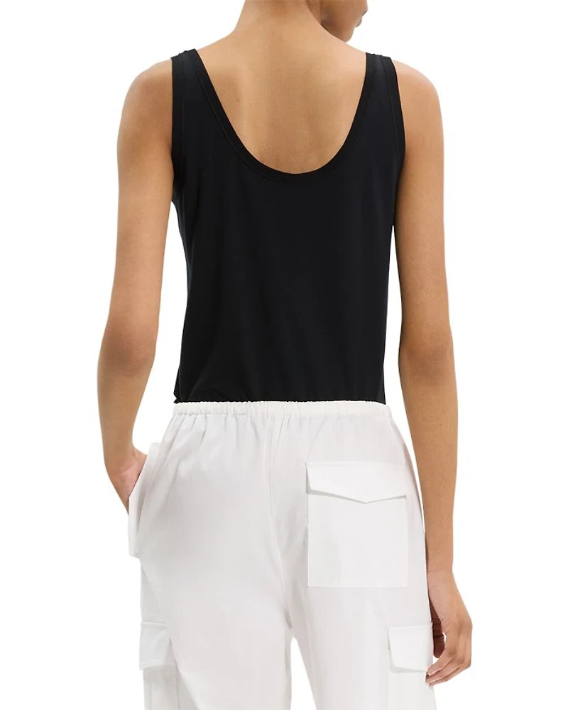 Sweater Trim Double Scoop Tank