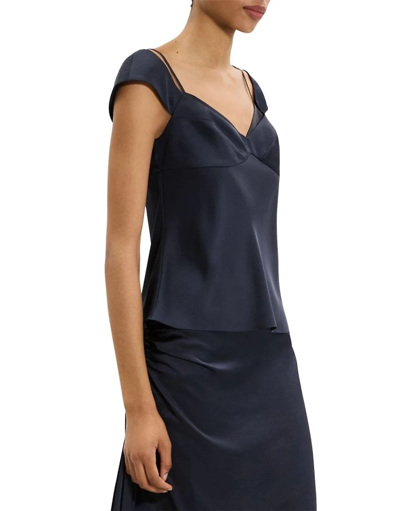 Cap Sleeve Peek Top