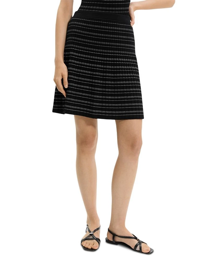 Rib Stripe Mini Skirt