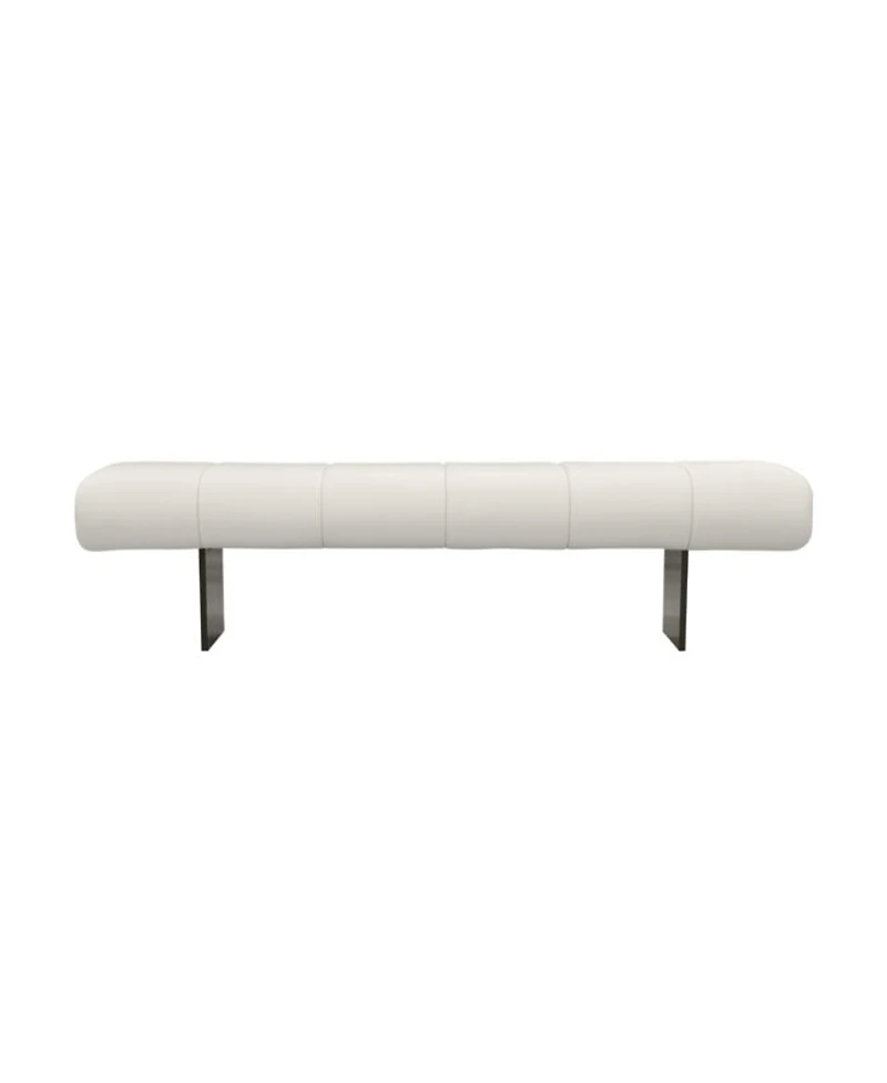 Karol Performance Vegan Leather Bench in Cream