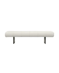 Karol Performance Vegan Leather Bench in Cream