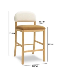 Calla Performance Velvet Counter Stool