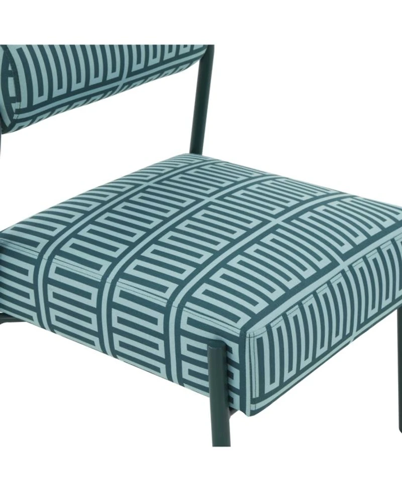 Jolene Patterned Linen Accent Chair