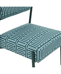 Jolene Patterned Linen Accent Chair