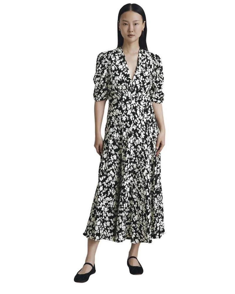 Madi Crepe Floral Midi Dress