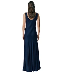 Willow Satin Maxi Sip Dress