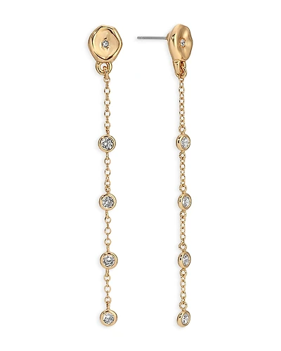 Ettika Dainty Dream Cubic Zirconia Linear Drop Earrings