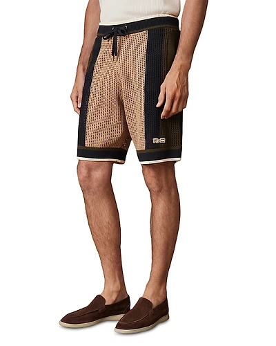 Reiss Che Refresh Crochet Color Block Shorts