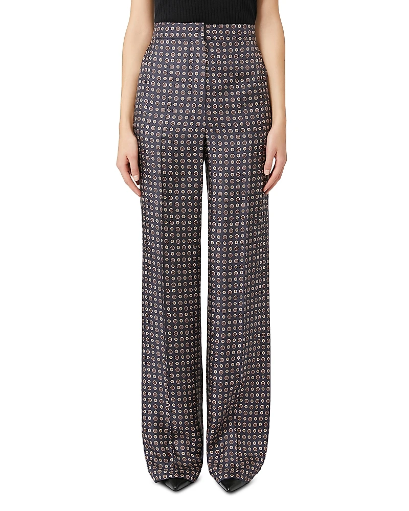 Max Mara Studio Fauna Silk Pants