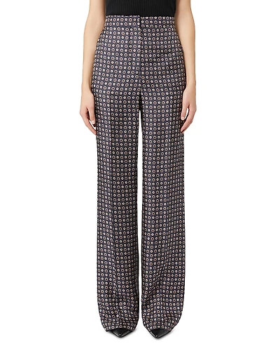 Max Mara Studio Fauna Silk Pants