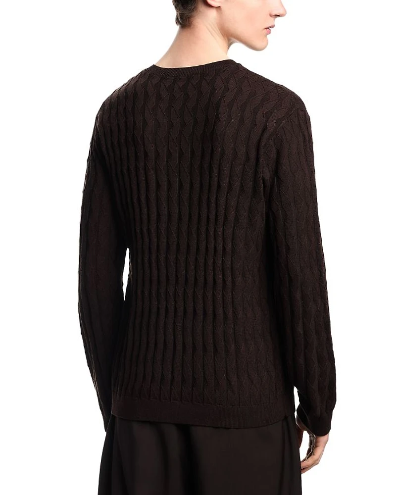 Regular Fit Geometric Jacquard Sweater