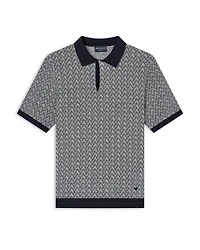 Chevron Regular Fit Short Sleeve Polo Sweater