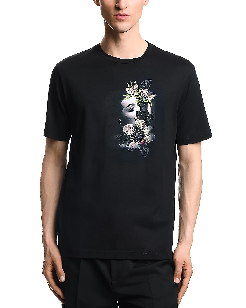 Emporio Armani Fig & Lady Graphic Logo Tee