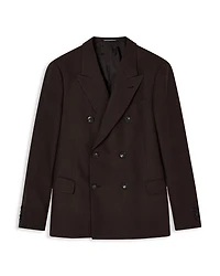 Linen Double Breasted Peak Lapel Blazer