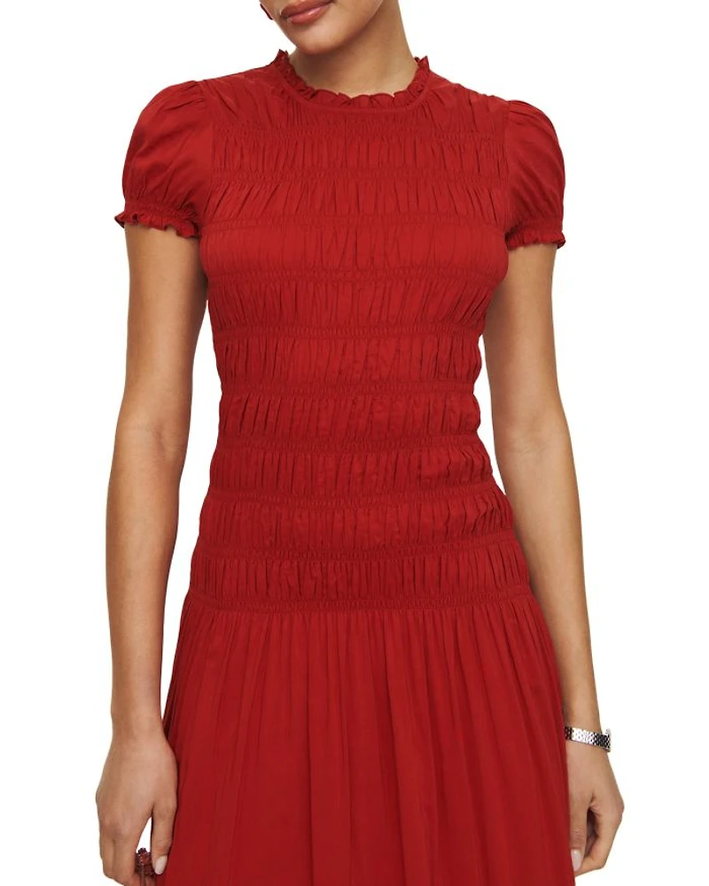 Kiria Smocked Midi Dress