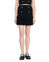 Sandro Double Breasted Ruffle Mini Skirt