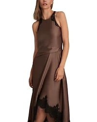 Petites Anais Lace Draped Dress