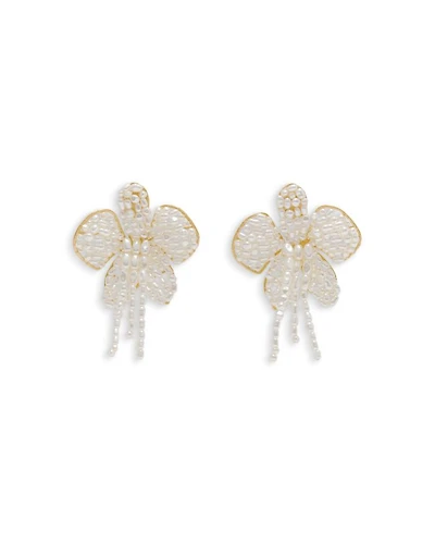 Amina Imitation Pearl Flower Statement Earrings