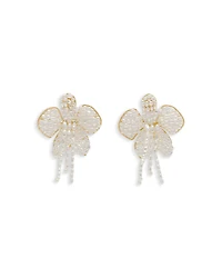 Cult Gaia Amina Imitation Pearl Flower Statement Earrings