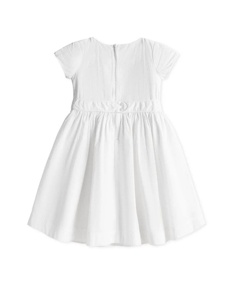 Hope & Henry Heirloom Girls' Organic Tulip Sleeve Swiss Dot Party Dress - Little Kid, Big Kid