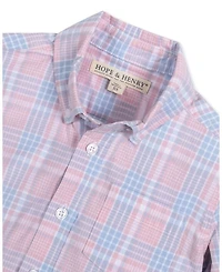 Unisex Hope & Henry Boys' Organic Stretch Poplin Long Sleeve Button Down Shirt
