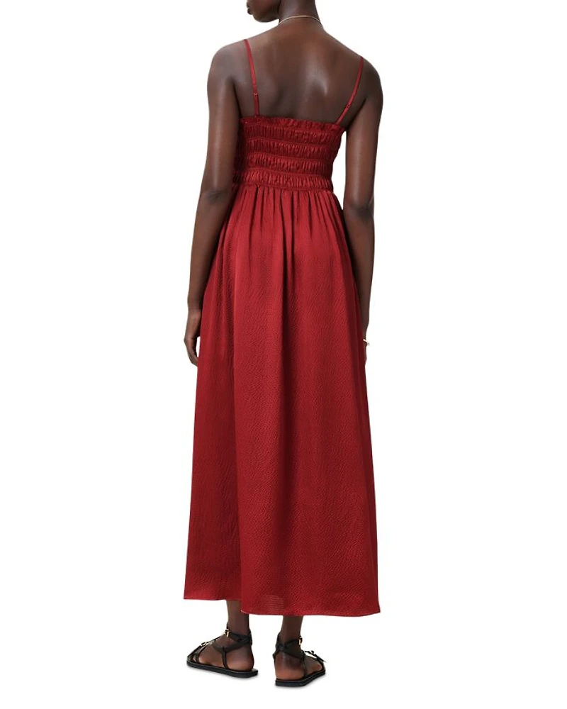 Faelyn Picot Trim Side Slit Maxi Dress