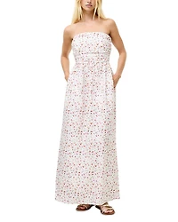 Nomi Cotton Strapless Midi Dress