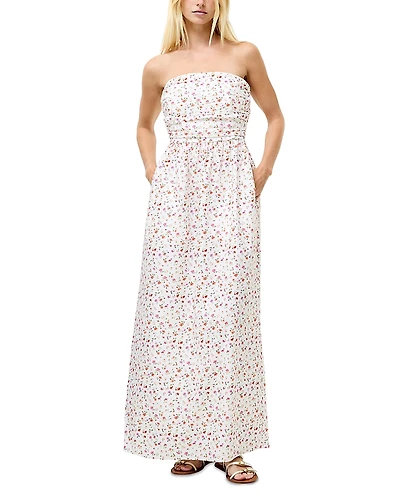 French Connection Nomi Cotton Strapless Midi Dress