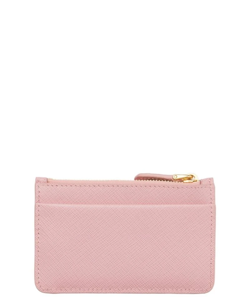 Saffiano And Smooth Leather Card Holder