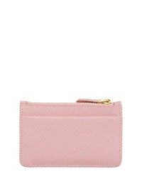 Saffiano And Smooth Leather Card Holder