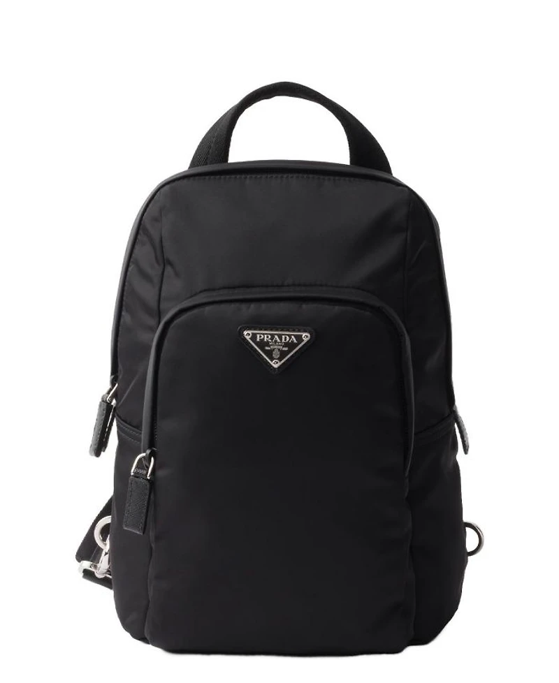 Re-Nylon and Saffiano Leather Backpack