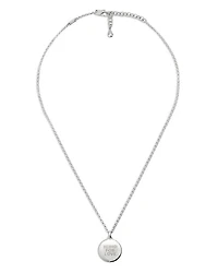 Sterling Silver Blind for Love Double G Disc Pendant Necklace, 19.7-21.7"