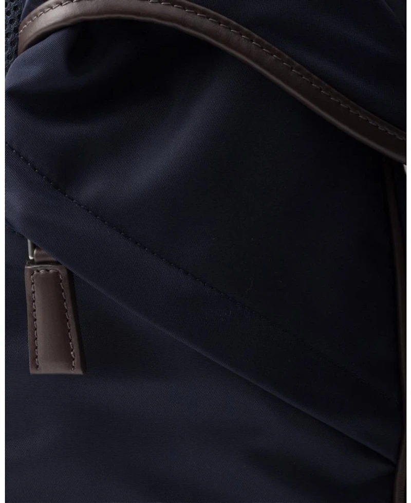 Re-Nylon and Leather Backpack
