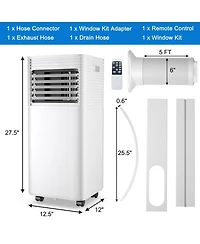 8000 BTU Portable Air Conditioner 3-in-1 Cooler w/Dehumidifier
