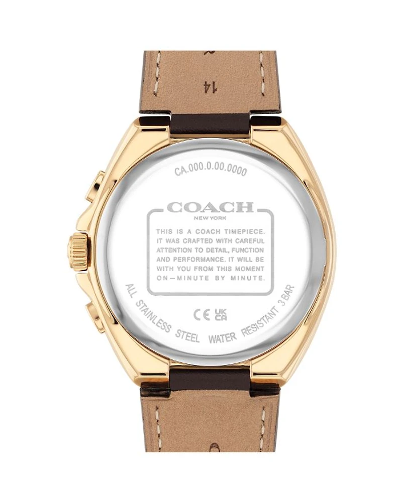 Jackson Leather Strap Watch, 44.1mm