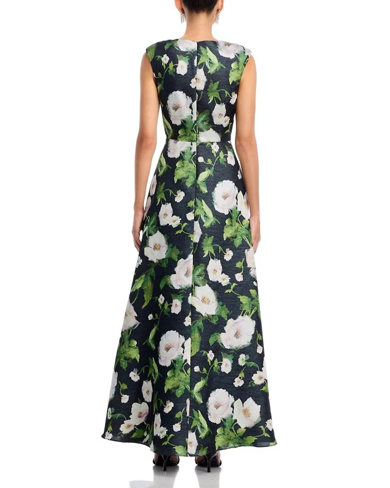 Printed Jacquard Ballgown