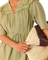 Petite Cotton Frill Mini Dress