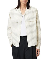 Allsaints Stanley Boxy Fit Long Sleeve Camp Shirt