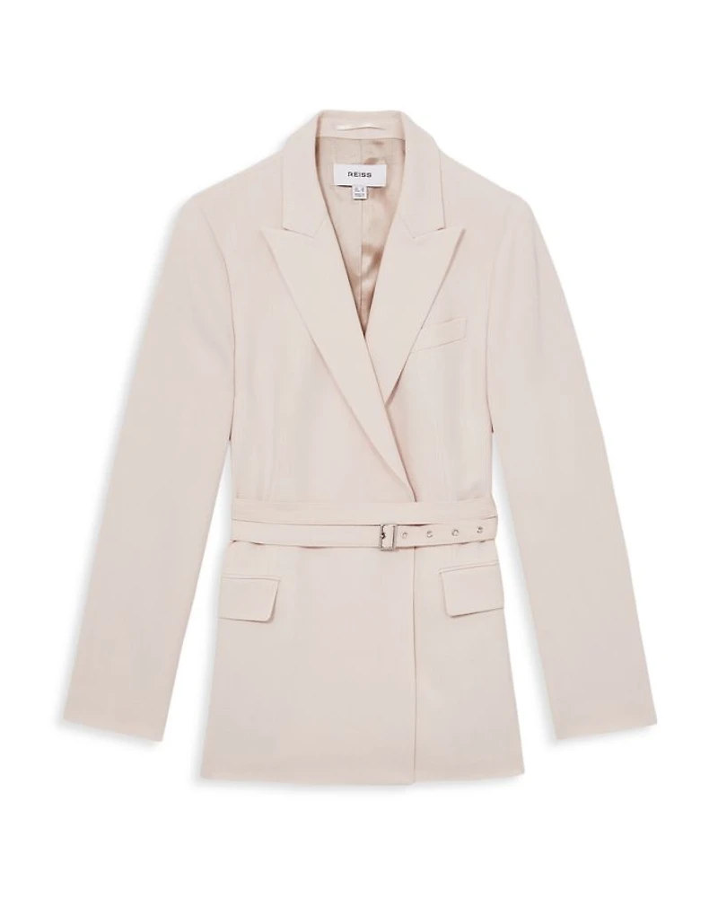 Single Breasted Belted Suit Jacket