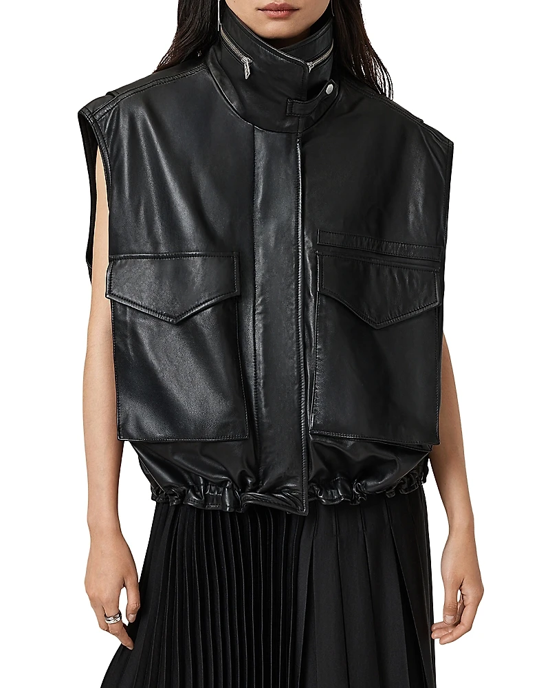 Allsaints Clay Leather Vest