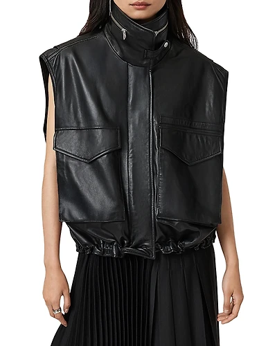 Allsaints Clay Leather Vest