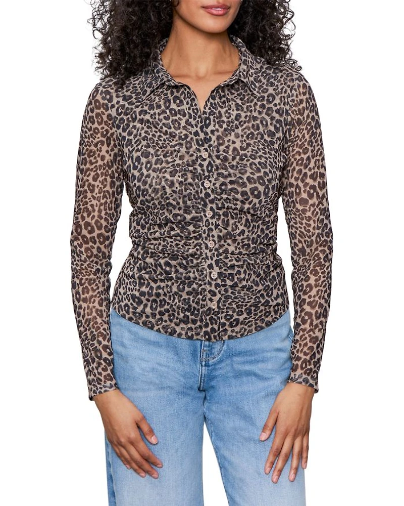 Dreamgirl Cat Print Blouse