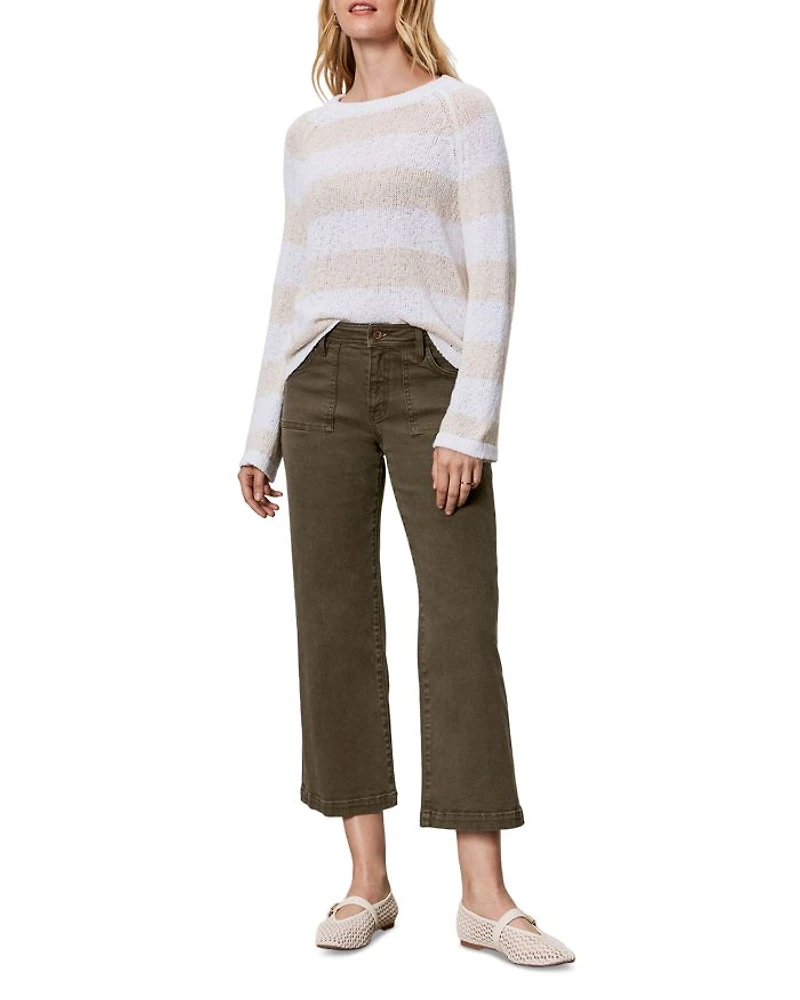 Textured Raglan Crewneck Sweater