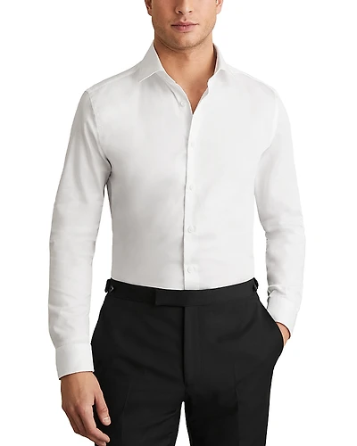 Reiss Remote Regular Fit Satin Cotton Shirt