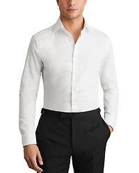 Reiss Remote Regular Fit Satin Cotton Shirt